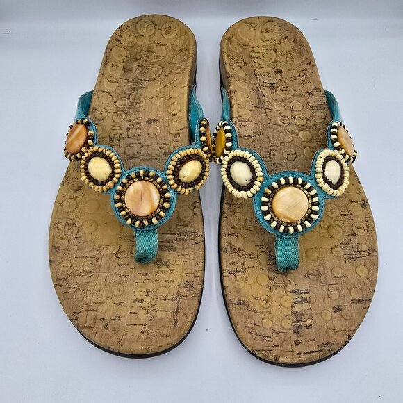 Orthaheel Fiji Sandal in Jade 8 - Picture 1 of 5
